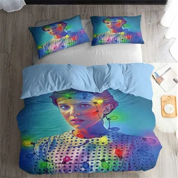 

HELENGILI 3D Bedding Set Stranger Things Print Duvet Cover Set Bedcloth with Pillowcase Bed Set Home Textiles #GQWY-01