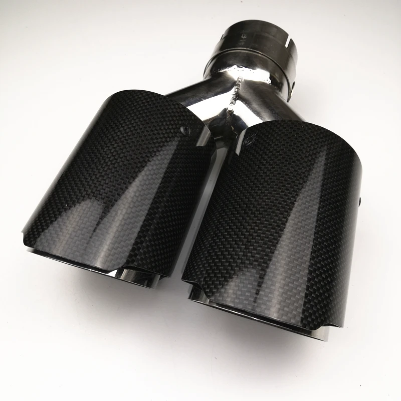 

Dual Universal Exhaust Tip Full Carbon Fiber Auto Muffler Tail Tip(one left and one right)