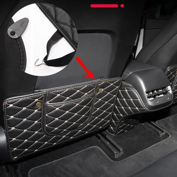 

3pcs Back Seat Pad Cover Protective PU Leather Children car Accessories Anti Kick Mat Interior Styling Car For Tesla Model 3