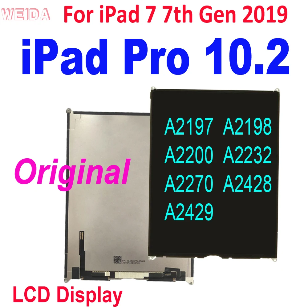 Display Originale Da 10.2 "Per Apple Ipad Pro 10.2 Lcd Per Apple Ipad 7 7Th Gen 2019 Display Lcd A2197 A2200 A2198 A2232 Display Lcd