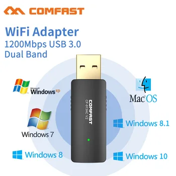 

COMFAST CF-913AC 2.4G/5.8GHz Dual Band Support 802.11 ac 1200Mbps USB 3.0 WI-FI WIFI WIRELESS ADAPTER AP Repeater Network Cards