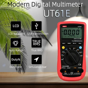 

UNI-T UT61E Digital Multimeter True RMS Auto Range 22000 Counts PC Connect AC DC Voltage Current Meter Frequency Electric Tester