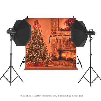 

1.5 * 2m Photo Background Photography Backdrop Digital Printing Christmas Tree Fireplace Pattern for Photo Studio