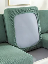 

Sofa Cushion Cover Plaid Polyester Slipcover For Living Room Funiture Protector Seat Cushion Elastic Solid Color