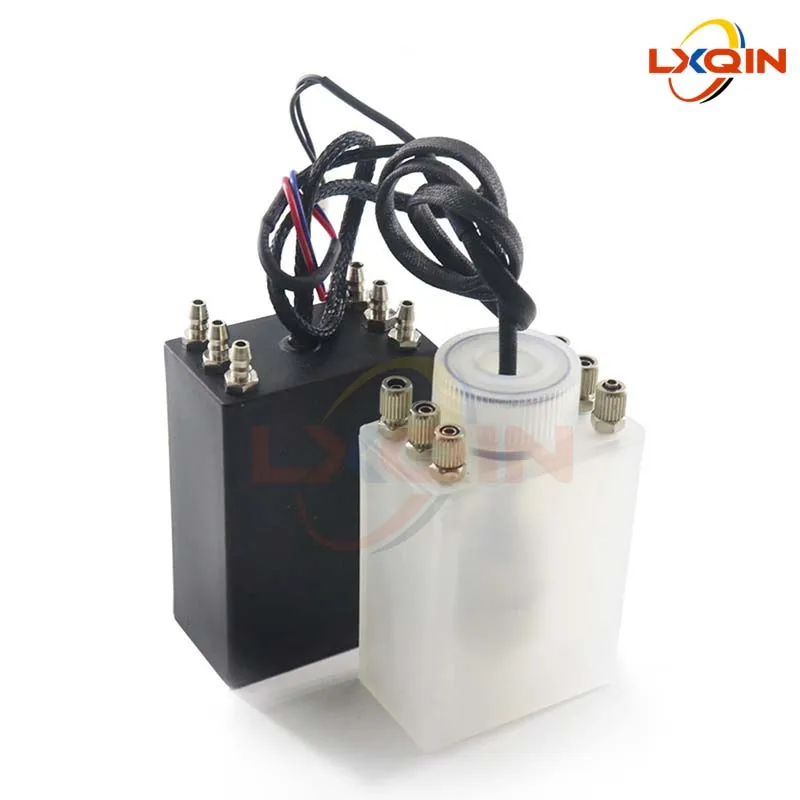 

LXQIN 2pc UV/Solvent 6 Ways Ink Sub Tank for Infiniti Crystaljet Allwin inkjet Printer Konica Head 6 Holes Ink Cartridge