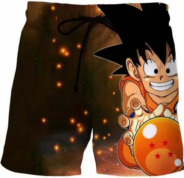 Dragon Ball, маленький Гоку, пляжные спортивные шорты для бега, шорты, штаны, мужские плавки
