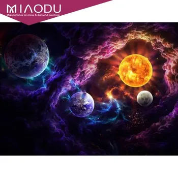 

Miaodu Diamond Embroidery Universe Full Drill Square 5D DIY Diamond Painting Landscape Star Picture Of Rhinestone Decor Home