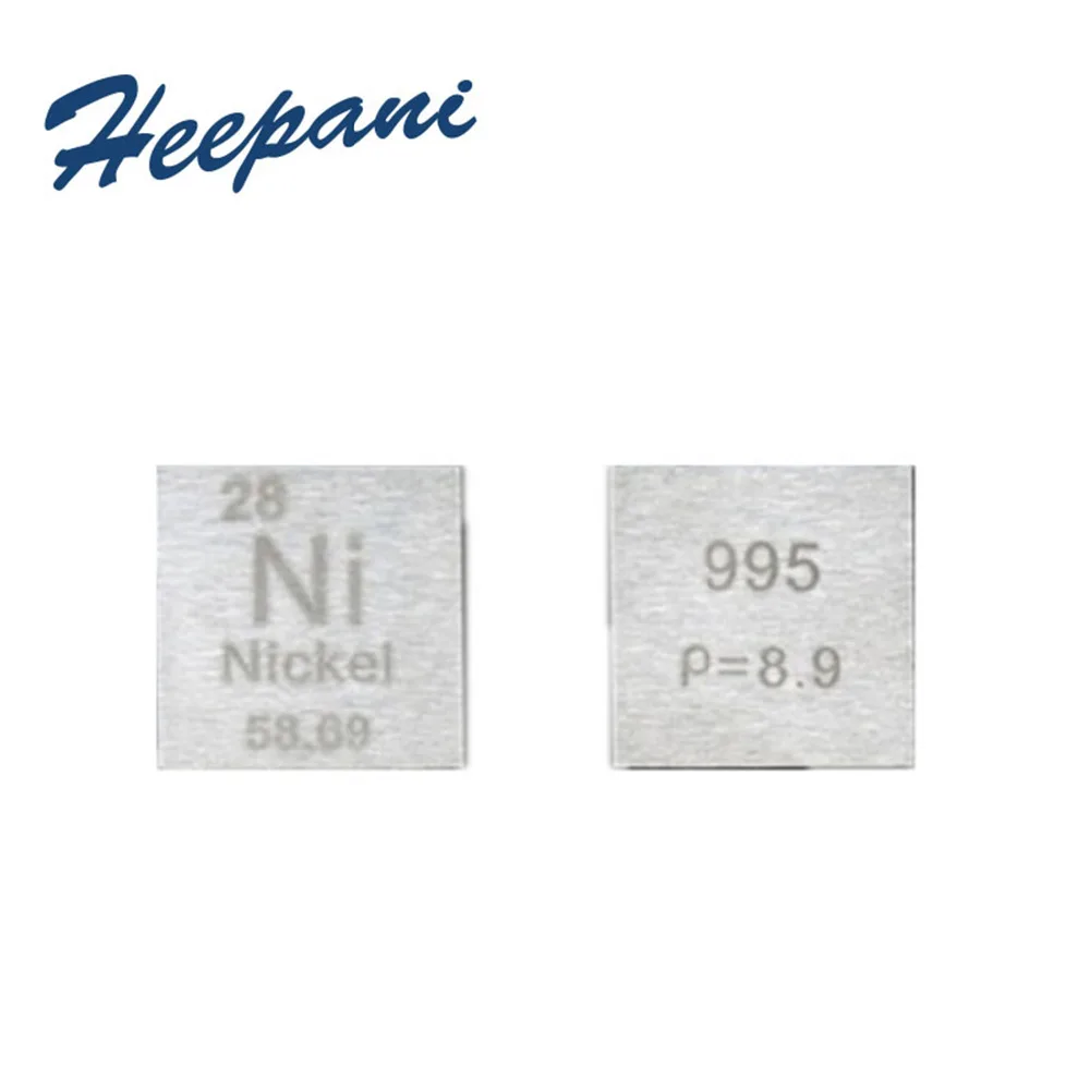Free shipping nickel metal carved element periodic table 10 mm cube ~8.9g Ni with 99.6% purity (3)