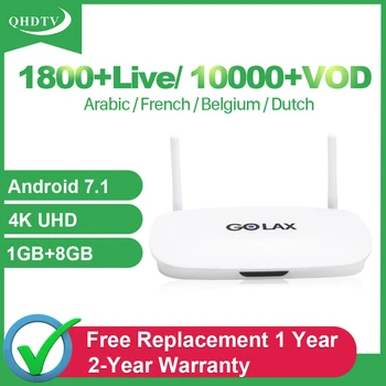 

QHDTV Android IPTV Box GOLAX-M3 French IPTV Arabic Morocco S905W 4K H.265 with 1 Year IPTV Subscription UAE No app included