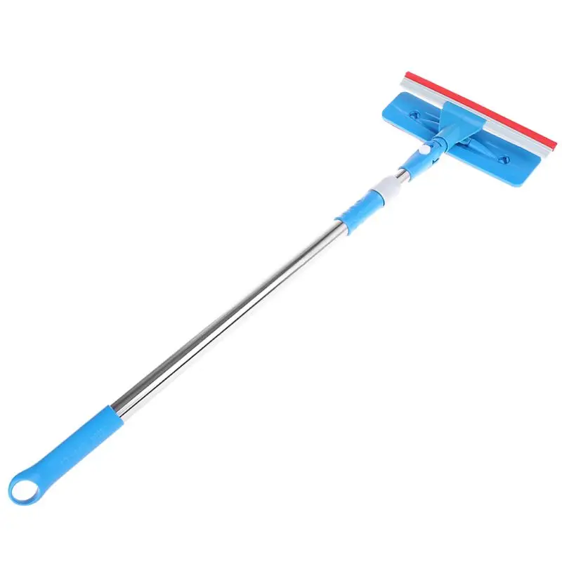 Telescopic Double Sided Window Cleaning Brush Glass Wiper Clean Helper Washing Tool E65B