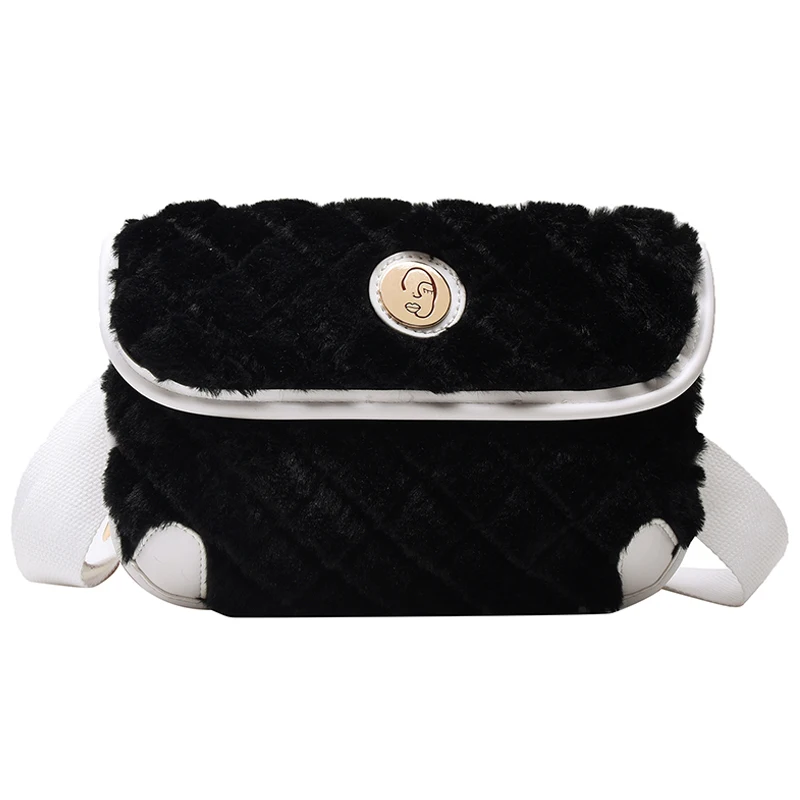 

Autumn and Winter Fur Small Bag Female 2019 New Wave Korean Messenger Bag Fashion Chest Bag Pocket louie vuiton