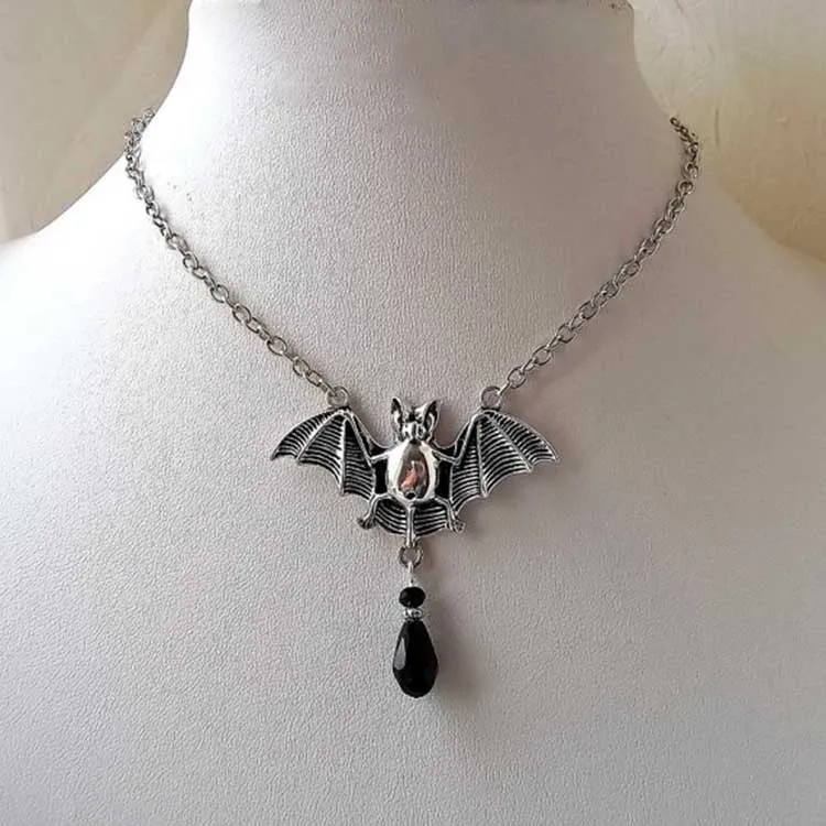 Delicate Fashion Simple Bat Pendant Necklace Gold Silver Color Creative Clavicle Chain Necklaces for Women Neck Jewelry XL860 | Украшения и