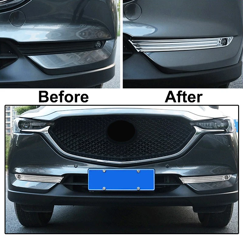 Для Mazda CX-5 CX5 KF хромированный передний противотуманный светильник, противотуманный светильник, накладка на бампер, украшение для автомобиля