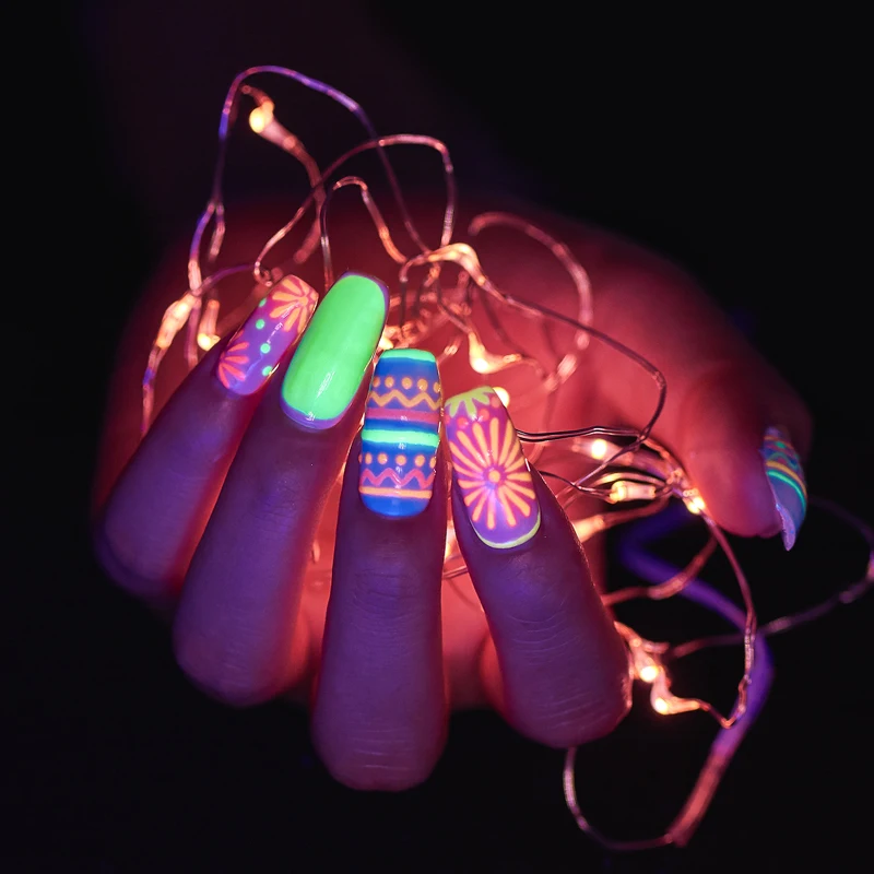 Светящийся УФ-Гель-лак для ногтей RBAN Светодиодная лампа неоновый лак для ногтей яркие цвета светящийся в темноте Гель-лак для ногтей Vernis Gellak