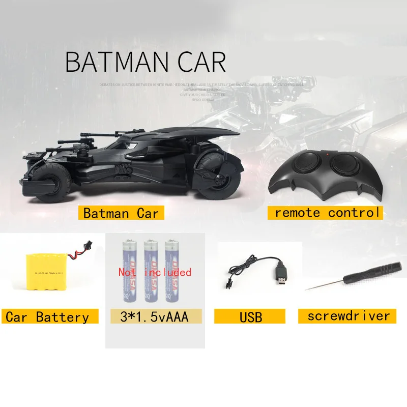 Batman Superman Justice League electric Batman RC car childrens toy model (9)