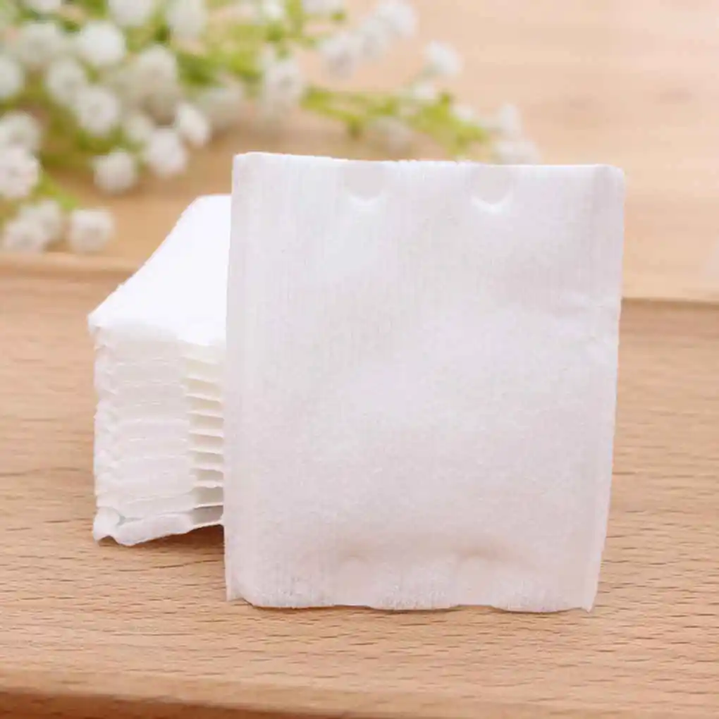 

50PCS Double-sided Pressed Cotton Pads For Makeup Nail Polish Remover Wipes Hydropathic Cleansing Beauty Tool Facial Wipe Cotton