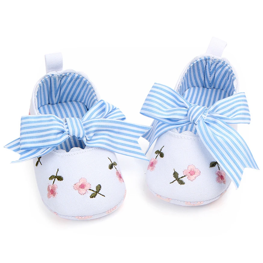 Baby Girl Shoes White Lace Floral Embroidered Soft Shoes First Walker Shoes