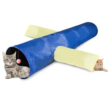 

Creative New Pet Toy Cat Relieving Stuffy Sound Paper Three-Channel Puzzle Cat Drill Bucket Foldable Channel
