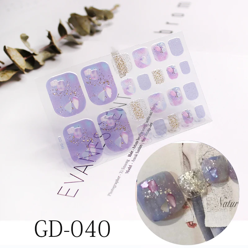 GD040 1 шт наклейки для ногтей DIY 3D наклейки полоски красный плед Советы Маникюр наклейки для ногтей новые наклейки для ногтей - Цвет: GD040