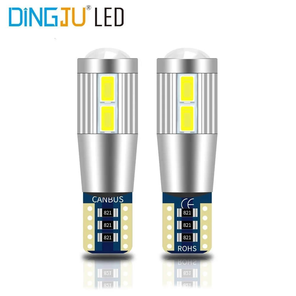 2 шт. T10 10SMD 5730 светодиодный автомобильные Габаритные фонари W5W 501 10SMD 5730 светодиодный автомобиль авто габаритный фонарь парковочная лампа Canbus без ошибок автомобиля светильник