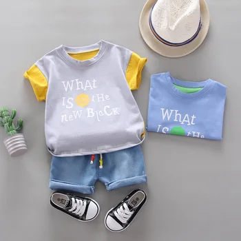 

2020 Summer Baby Boys girls Sets Children Short sleeve T-shirt+Shorts 2PCS Kids Spiderman Dinosaur Suit 1-4T Clothes B1