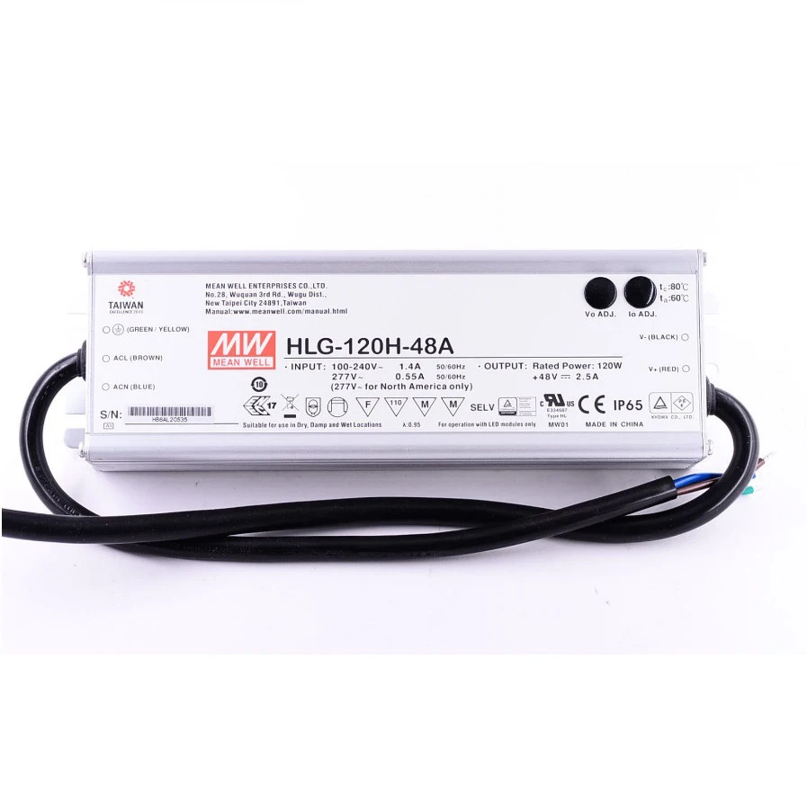 Оригинал Mean Well HLG-120H-48 для улицы/подъемника/Теплицы/парктроника meanwell 120 Вт
