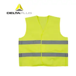 Оптовая продажа, Светоотражающий Жилет Deltaplus, 404401, флуоресцентный жилет, дышащий, без рукавов, санитарный, светоотражающая одежда