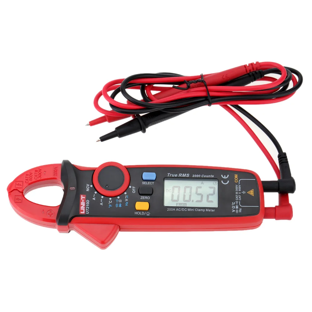 

Mini Digital High PrecisionClamp Multimeter AC/D Current Voltage UNI-T UT210D Resistance CapacitanceTemperature Measurement