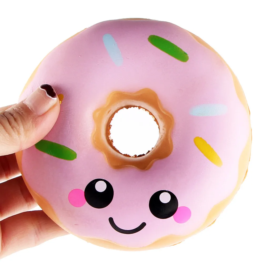Cute Colorful Chocolate Donut Slow Rising Simulation Food Stress Relief Toy for Kids Fun Xmas Gift childrens party decorations#A
