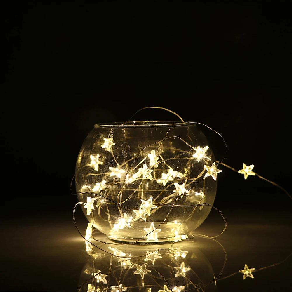 

2/3M String LED Lights Decoration Fairy Light Battery Operated Waterproof Star Copper Wire Lamp Indoor Outdoor Christmas Wedding