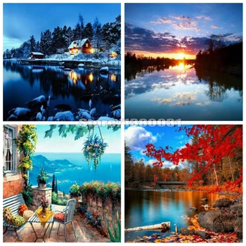 

5D DIY Scenery Diamond Painting Kit Home Decoration Mosaic Nature Cross Stitch Embroidery Water Diamond Art CC1548