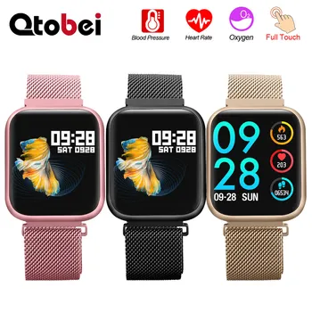 

Sport Smart Watch Men Women Full Touch Screen Smartwatch Blood Pressure Oxygen Heart Rate Monitor Fitness Tracker P80X Clock