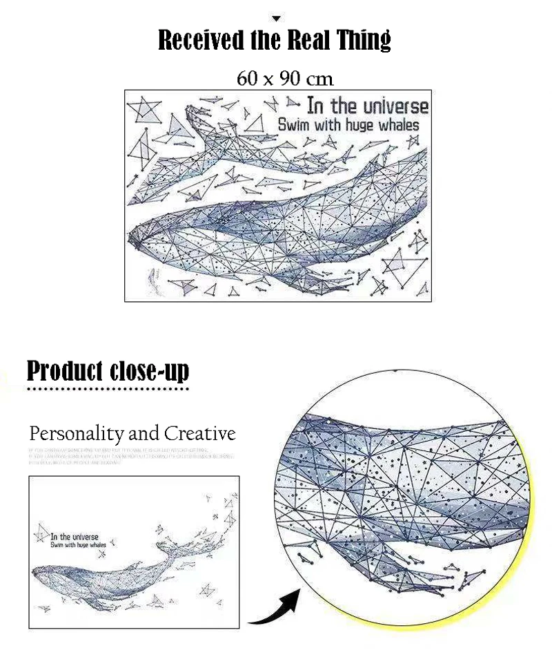 Творческий КИТ Настенный декор Стикеры s художественные Переводные обои художественные наклейки на стену Mural, Стикеры украшения дома Гостиная искусство украшения