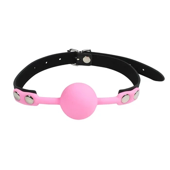 Soft Silicone Oral Fetish Open Mouth Ring Gag Ball Bondage Restraints Sex Toys For Women Slave Gag With Open Holes For Women New 6