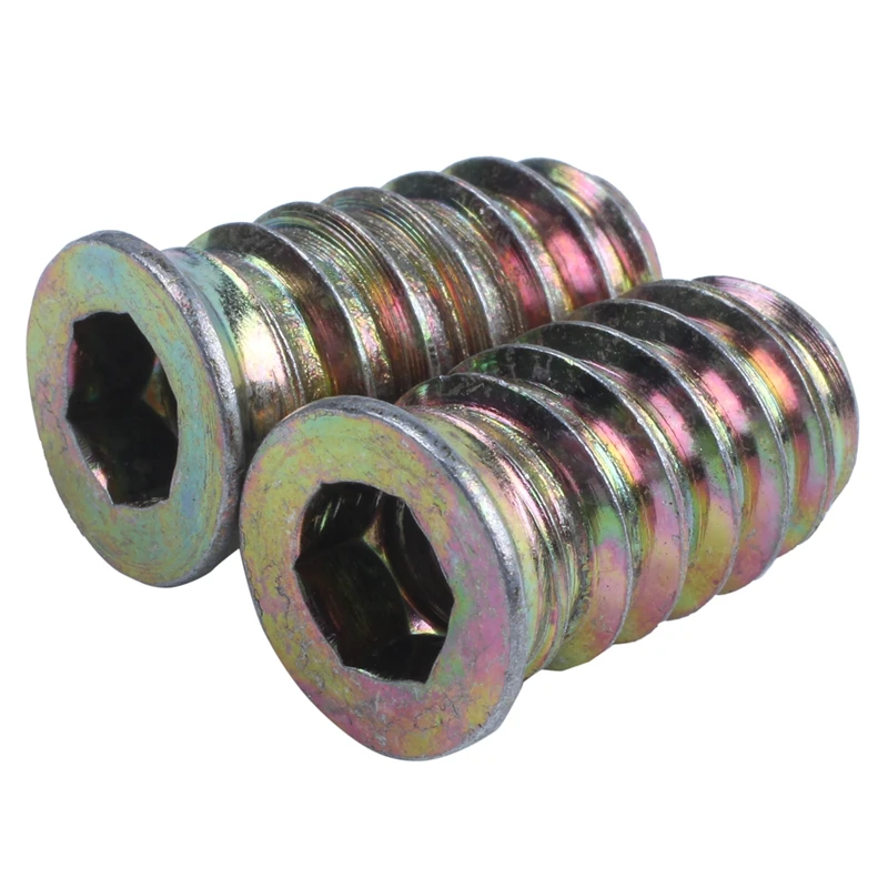 M6 E-Nut деревянные вставные интерфейсные винты шестигранные гайки 25 шт