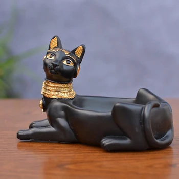 

Cigarette Ashtray Ancient Egyptian Bastet Cat Goddess Statue,Ash Holder for Smokers,Tabletop Smoking Ash Tray Home Office Bar De