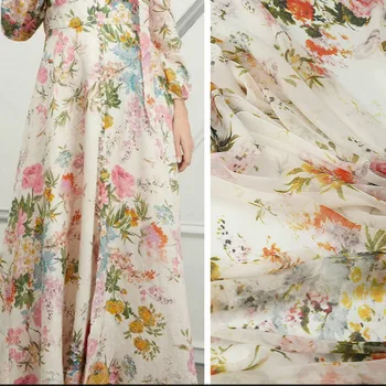 

Digital printed chiffon fabric meter 145 cm width printed shirt dress fabric handmade DIY fabric wholesale chiffon cloth