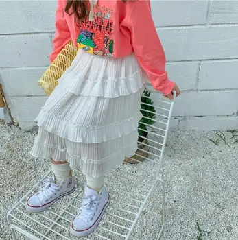 

2020 New Wholesale Girls Ruffles Skirt Spring Good Quality Girls Skirts 2-8t PY377