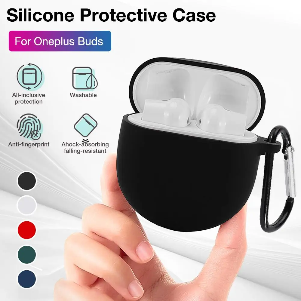 

Anti-fall Soft Washable Dust-proof Protective Cover 5 Color Silicone Case For OnePlus Buds TWS Wireless Earphone