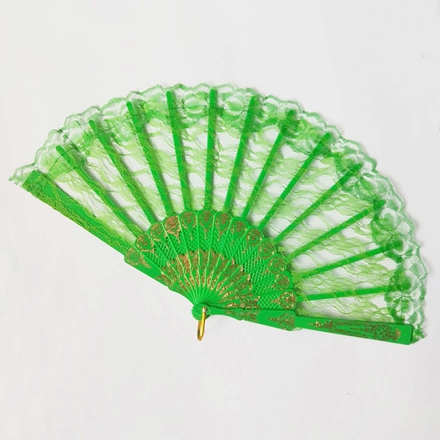 Fans Hollow Lace Chinese Style Wedding Hand Fans Retro Folding Held Flowers Fans Decorative Dance Accessories New