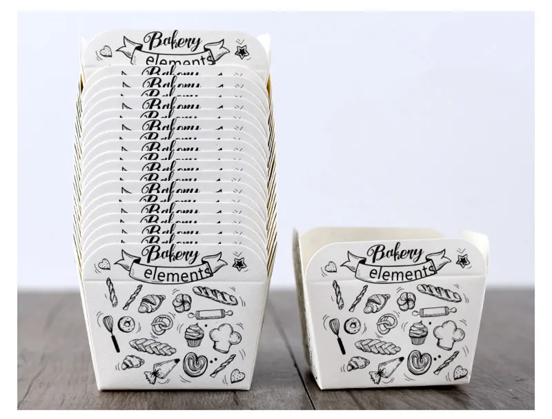 100pcs 6*5*4.5cm Square cake paper cup high temperature baking dessert cup bithday party favor household kitchen diy accessories - Цвет: cup