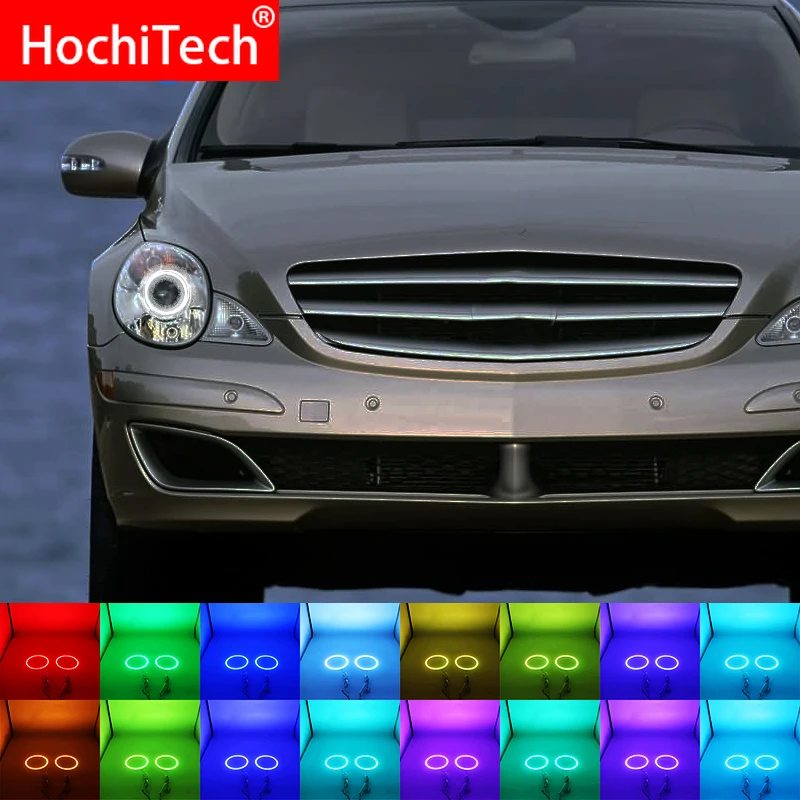 

Multi-color RGB LED Angel Eyes Halo Ring Eye DRL RF Remote Control For Mercedes Benz W251 R320 R350 R500 R63 2006-10 Accessories