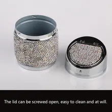 Автомобильная пепельница ручной работы стиль портативный металлический Хрустальный Bling Стразы пепельница для машины пепельница стакан для хранения автомобильные аксессуары