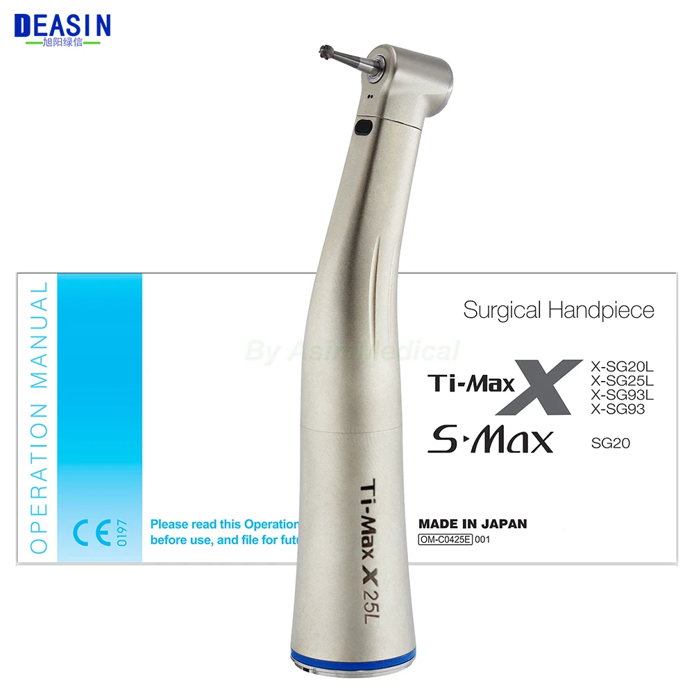 1 pc x dental handpiece 1:1 fiber optic contra angle increase red for micromotor | Красота и здоровье