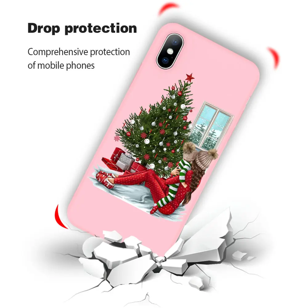 KJOEW чехол для телефона с рождественским рисунком для iPhone 11 Pro Max 7 8 6 6s Plus X XR XS Max 5 5S SE Санта Клаус Лось письмо силиконовый чехол