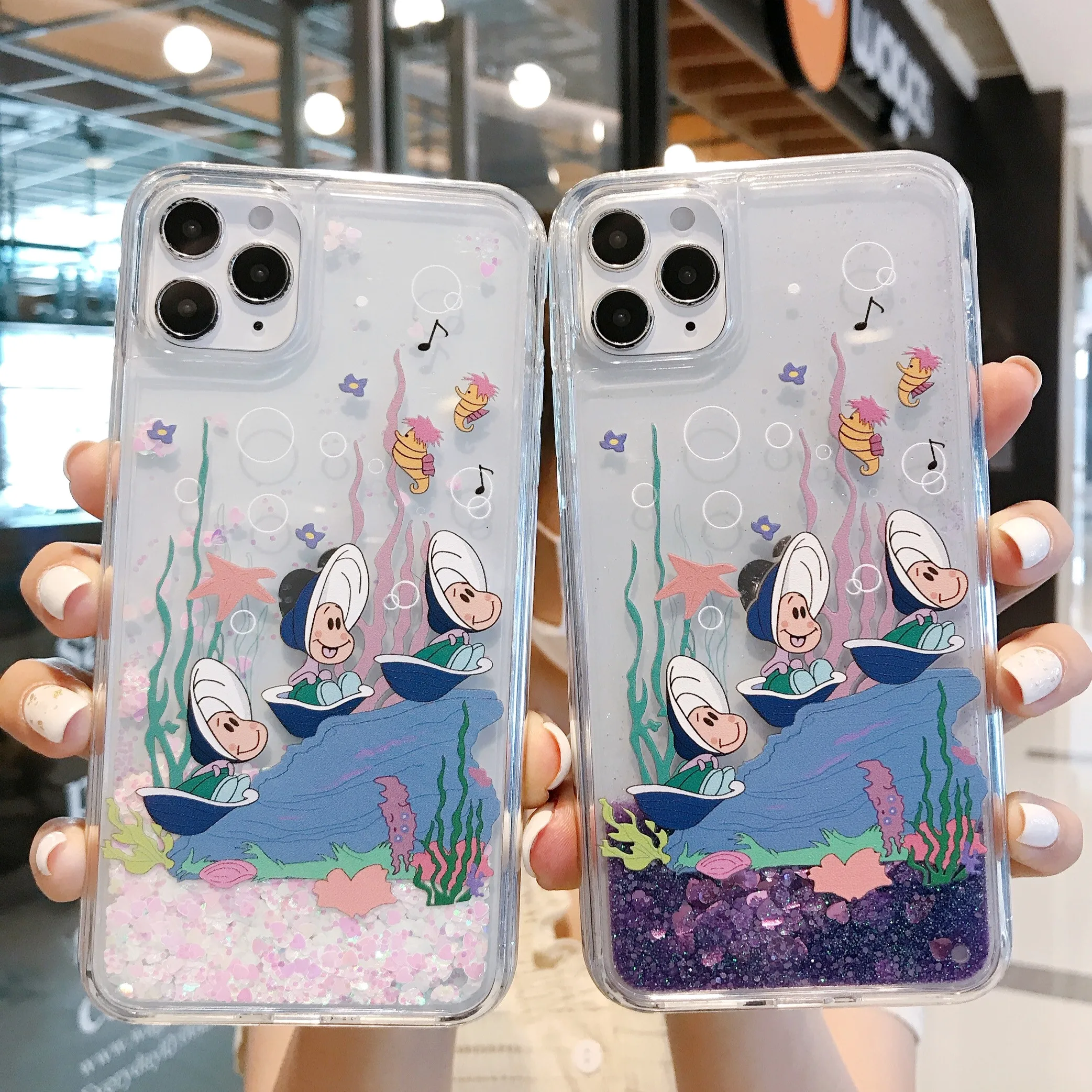Блестящий ударопрочный чехол для телефона iPhone 11 Pro Xs Max 7 8 Plus Xr X SE 2020 12Mini Dynamic Liquid