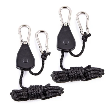 

2Pcs/set XD-LP1 Pendant Hook Pulley Rope Climbing Pulley Rope EDC Camping Portable Survival Tool 68kg Max Load