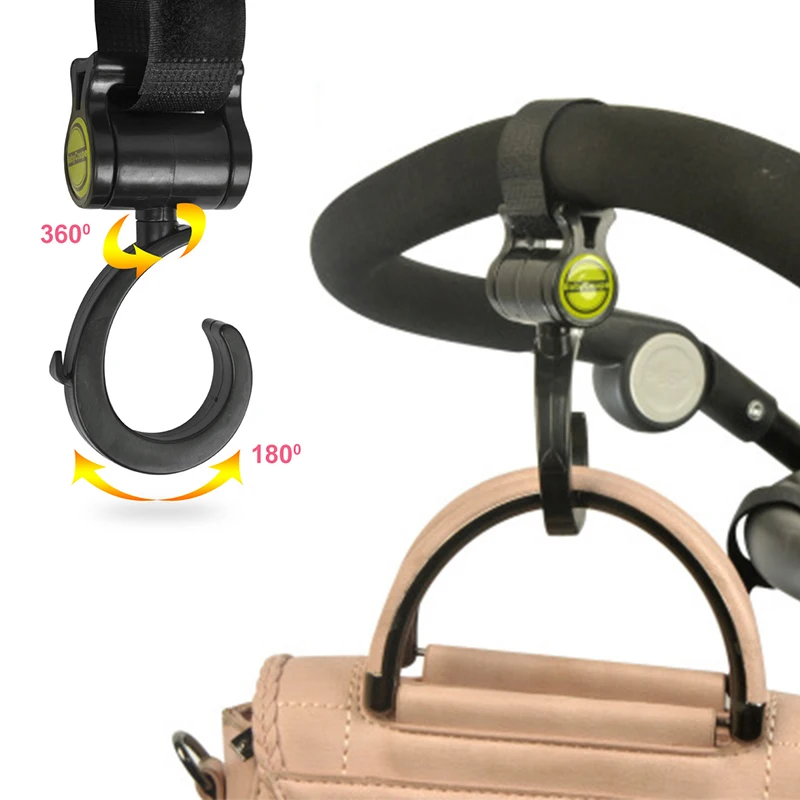 

Baby Stroller Hooks Multifunctional Rotate 360 Diaper Bag Hanger Baby Activity Gear Stroller Accessories 2pcs/set