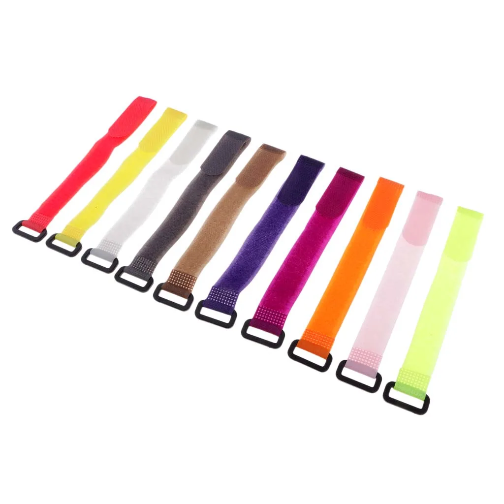 10pcs Fishing Accessories Reusable Fishing Rod Tie Holder Strap Suspenders Hook Loop Cord Belt Fishing Accessories