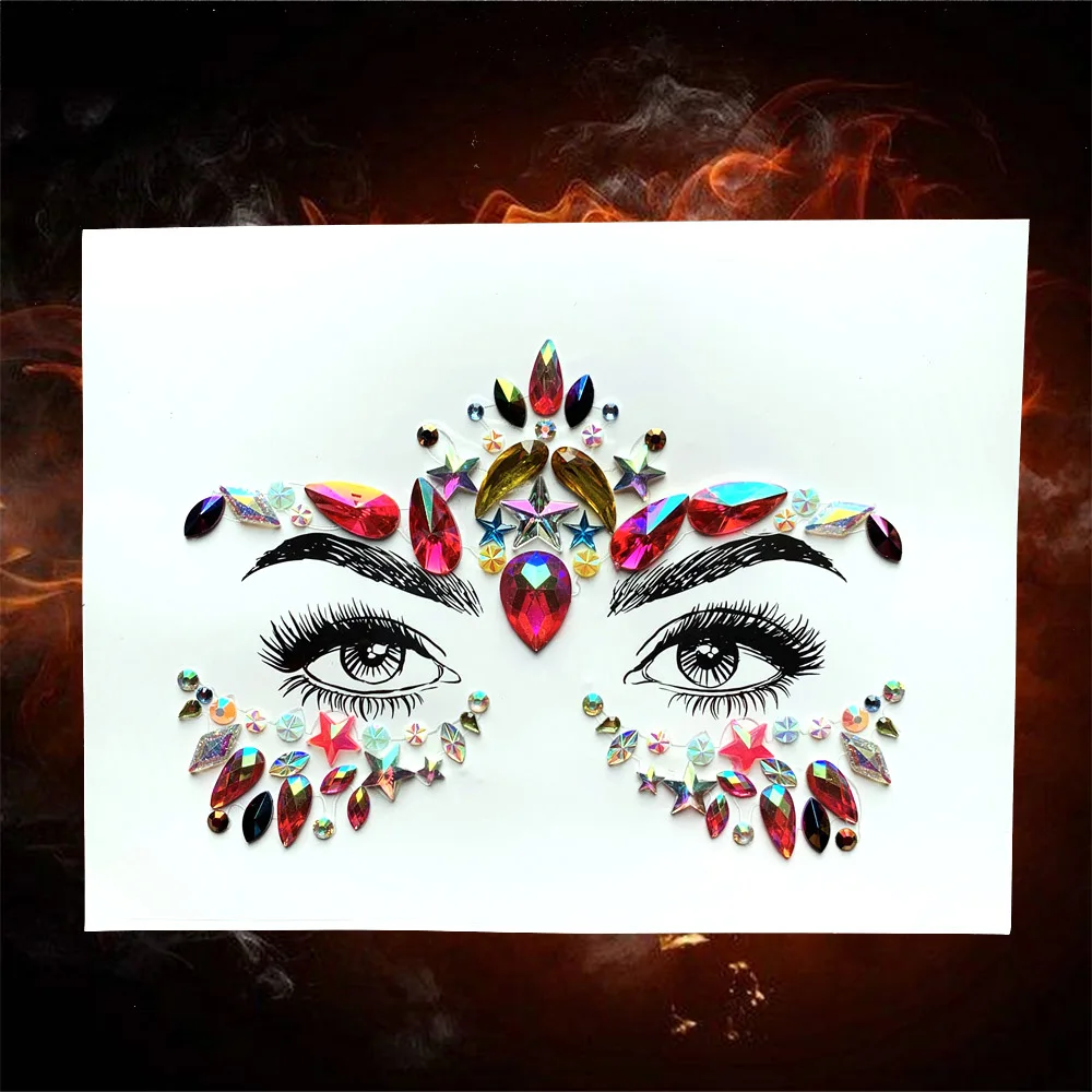 Блестящий стикер татуировки глаз Кристалл Алмаз лицо ювелирные изделия простой в использовании боди-арт макияж инструменты для шоу вечерние Татуировки Глаза стикер паста